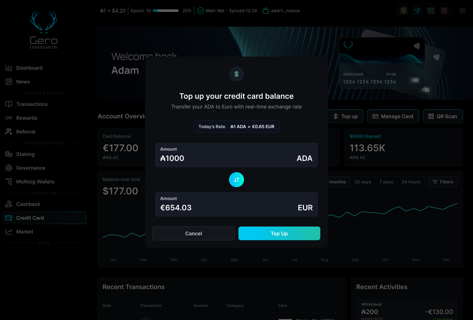 Gero Dashboard