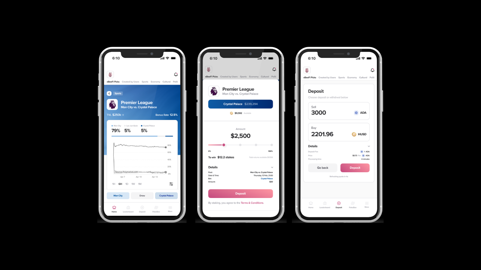 xBeeFi app screens